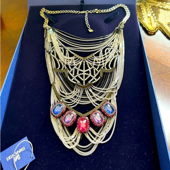 Swarovski dark big statement necklace 5142827 - Picture 1 of 12